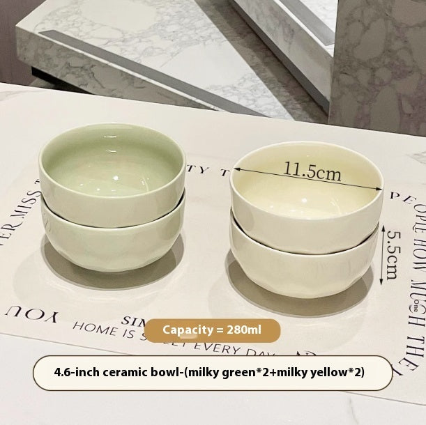 Keramik Frühstücks- & Reisschale im Cream-Style – Elegante Müslischale aus Unterglasur-Keramik | Perfekt für Reis, Suppen & Bowls