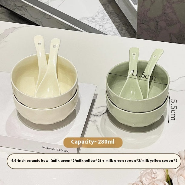 Keramik Frühstücks- & Reisschale im Cream-Style – Elegante Müslischale aus Unterglasur-Keramik | Perfekt für Reis, Suppen & Bowls