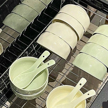 Keramik Frühstücks- & Reisschale im Cream-Style – Elegante Müslischale aus Unterglasur-Keramik | Perfekt für Reis, Suppen & Bowls