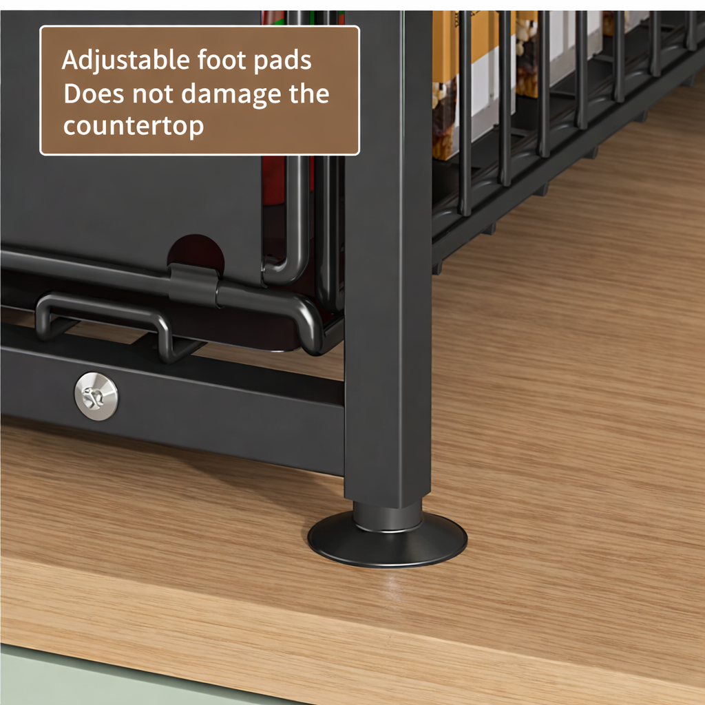 2-Tier Pull-Out Sliding Drawer Organizer Storage Rack