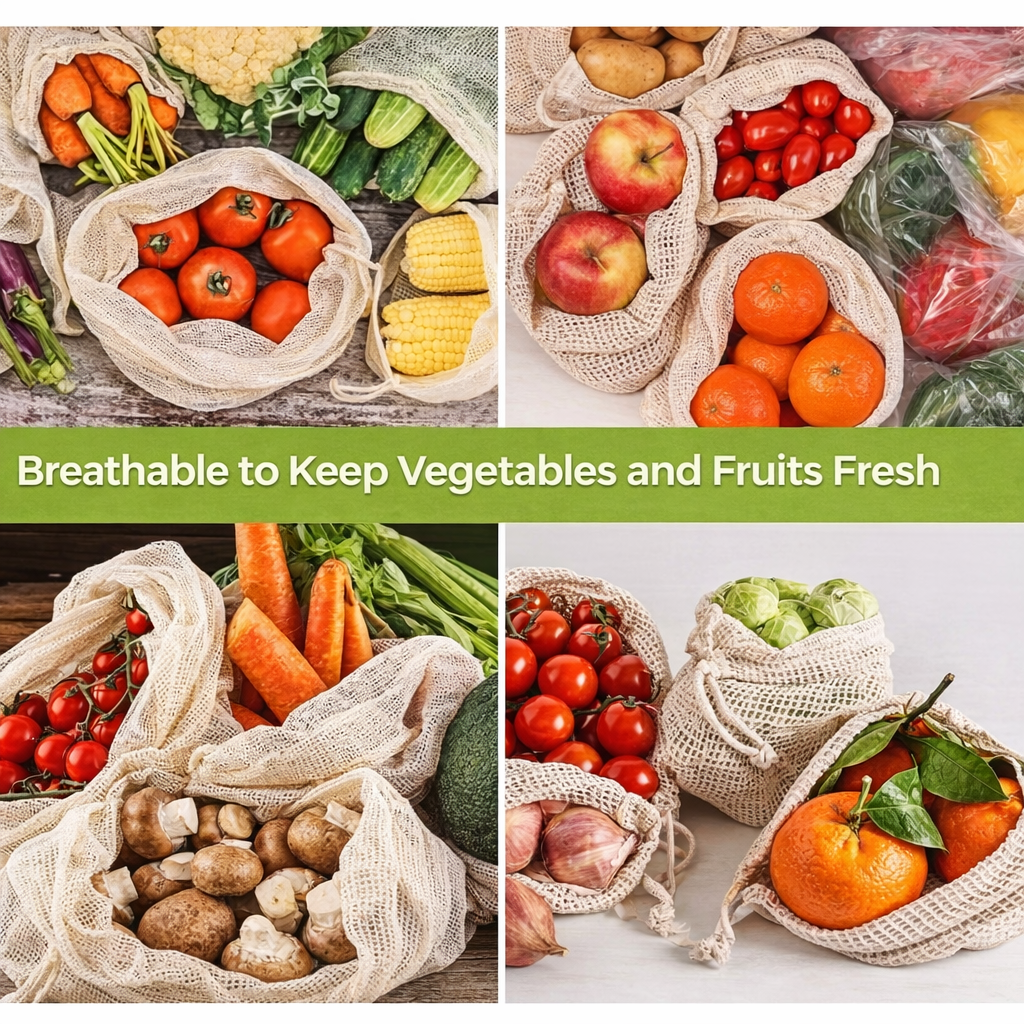 Mesh Bags for Produce, Perfect for Storing Fruits And Vegetables