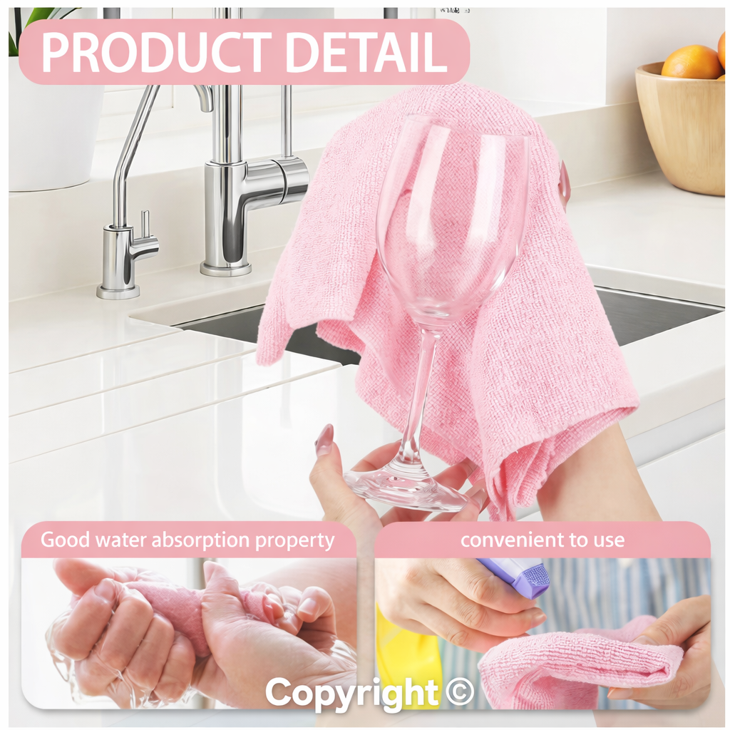 Heavy-Duty Reusable Cleaning Wipes - 80 Pices 4 Roles In this Amazing Price Non-Abrasive Scrub Cloths