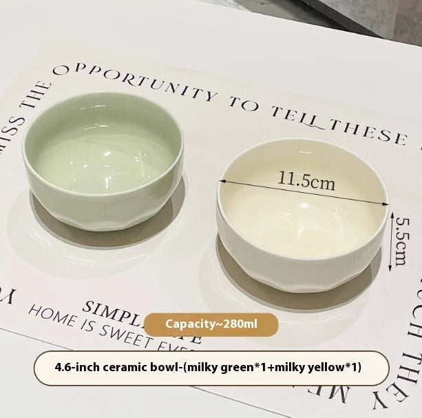 Keramik Frühstücks- & Reisschale im Cream-Style – Elegante Müslischale aus Unterglasur-Keramik | Perfekt für Reis, Suppen & Bowls