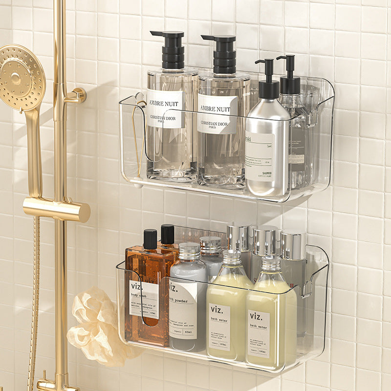 Duschregal ohne Bohren mit Ablagebox – Platzsparender Bad Organizer zur Wandmontage