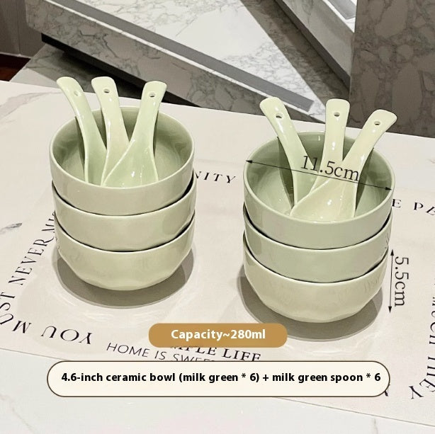 Keramik Frühstücks- & Reisschale im Cream-Style – Elegante Müslischale aus Unterglasur-Keramik | Perfekt für Reis, Suppen & Bowls