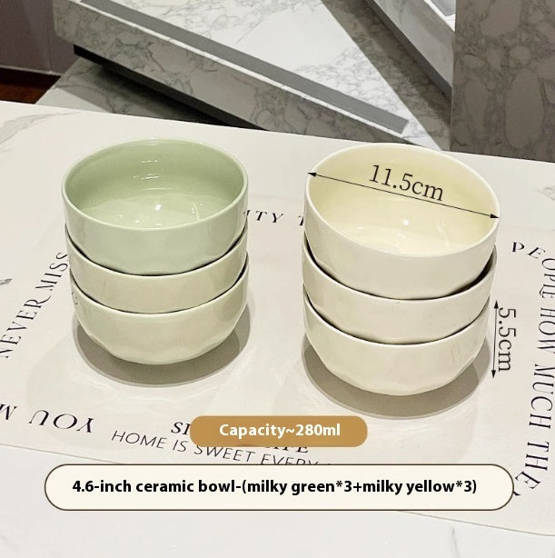 Keramik Frühstücks- & Reisschale im Cream-Style – Elegante Müslischale aus Unterglasur-Keramik | Perfekt für Reis, Suppen & Bowls