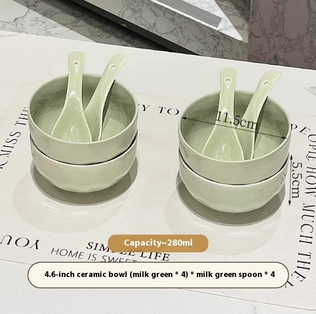 Keramik Frühstücks- & Reisschale im Cream-Style – Elegante Müslischale aus Unterglasur-Keramik | Perfekt für Reis, Suppen & Bowls